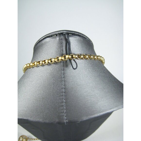 Goldtone Vintage Chain Necklace 44 inch Openwork Orb Pendants Sautoir - Picture 8 of 9